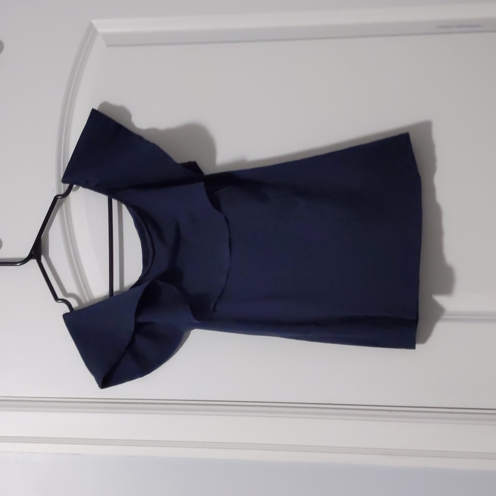 Twik by Simon's Navy Blue Shoulderless Blouse